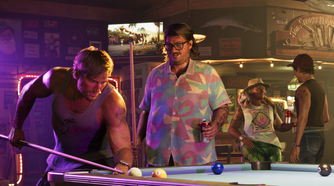Jason and Cal at the bar