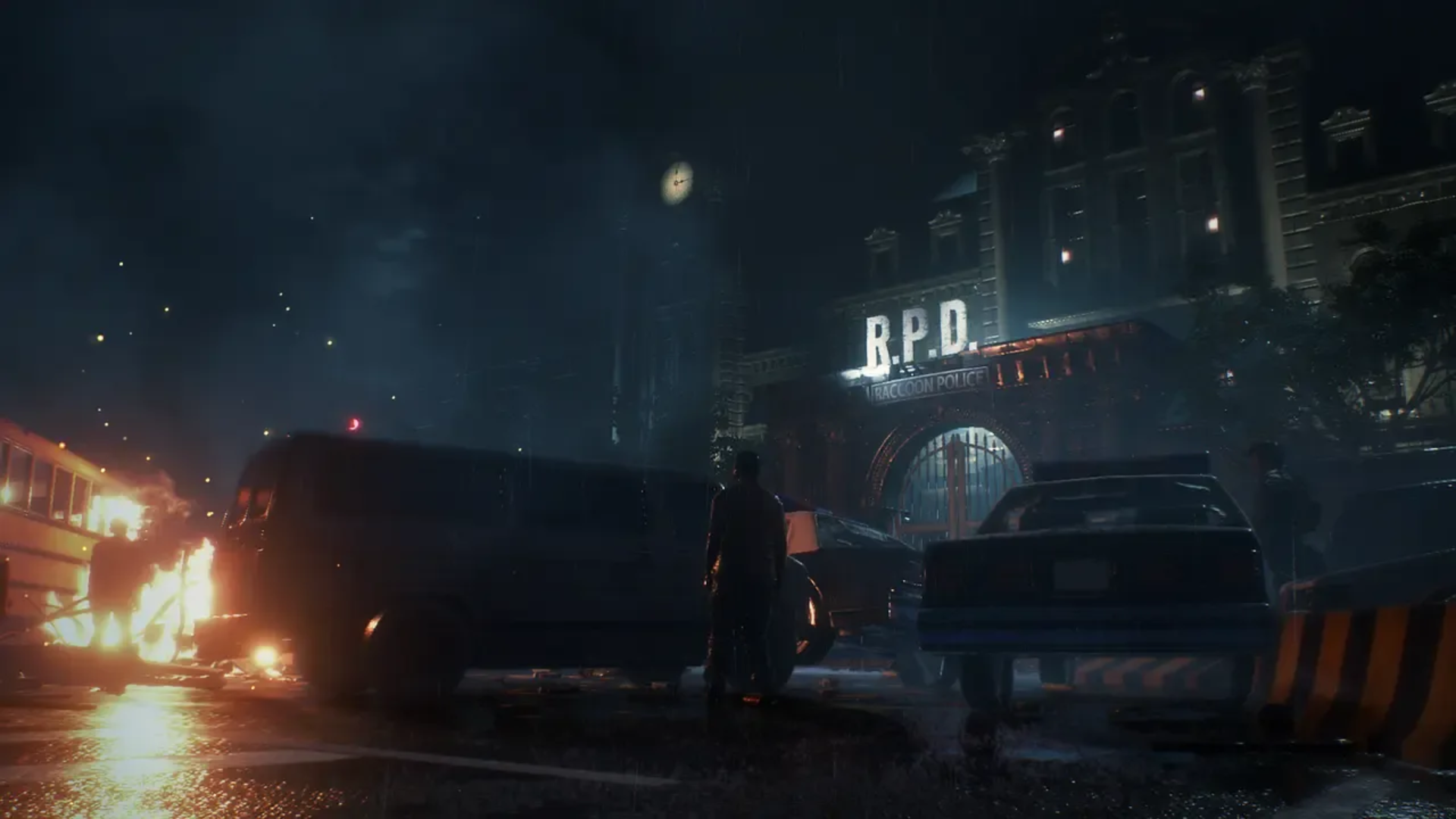 The police department building in Resident Evil 2 Remastered