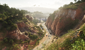 A desert canyon in GTA VI