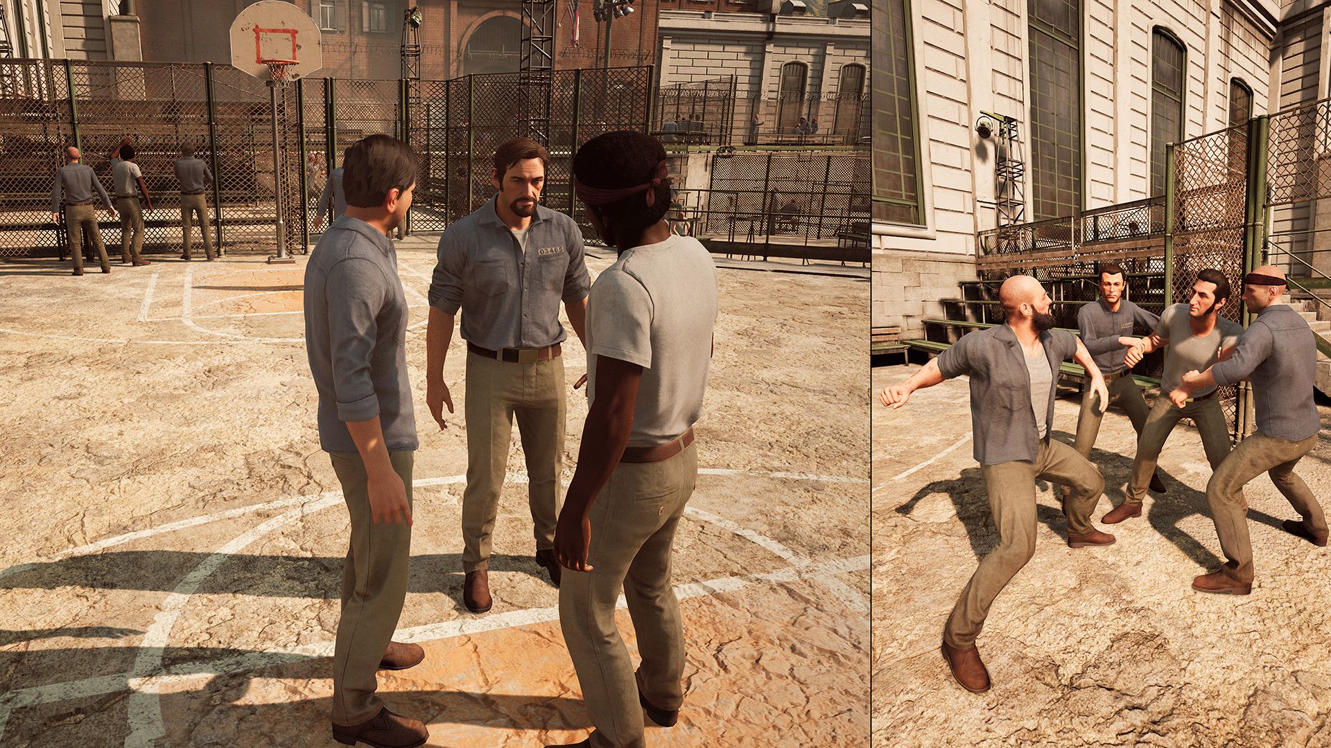 A prison fight in the game A Way Out.