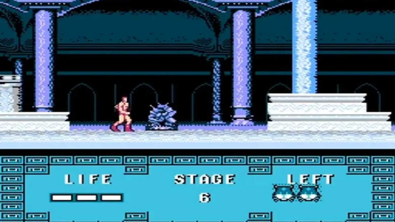 A screenshot of gameplay from Altered Beast on the Famicom.