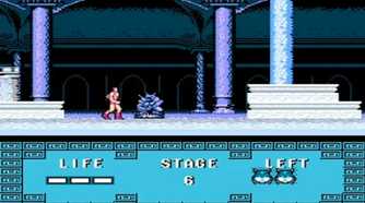 A screenshot of gameplay from Altered Beast on the Famicom.
