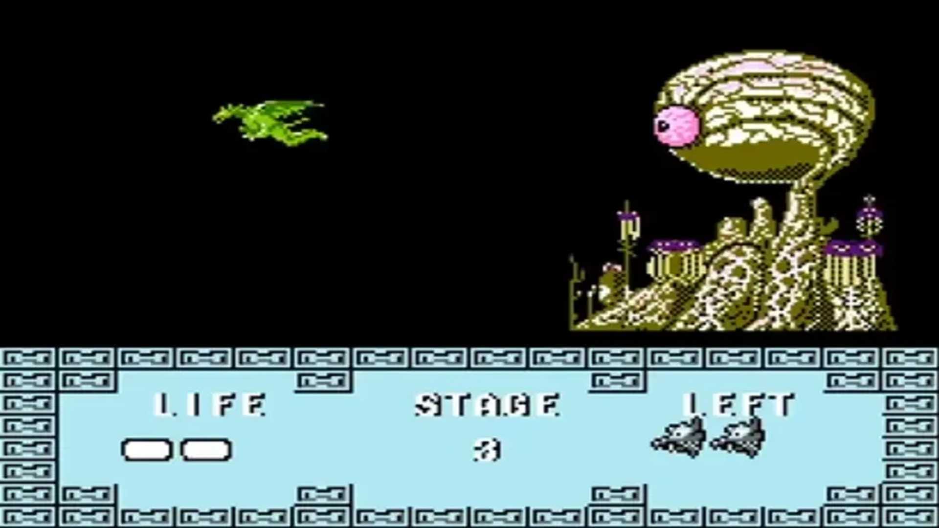 A screenshot of gameplay from Altered Beast on the Famicom.