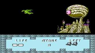 A screenshot of gameplay from Altered Beast on the Famicom.