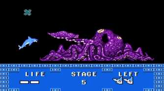 A screenshot of gameplay from Altered Beast on the Famicom.