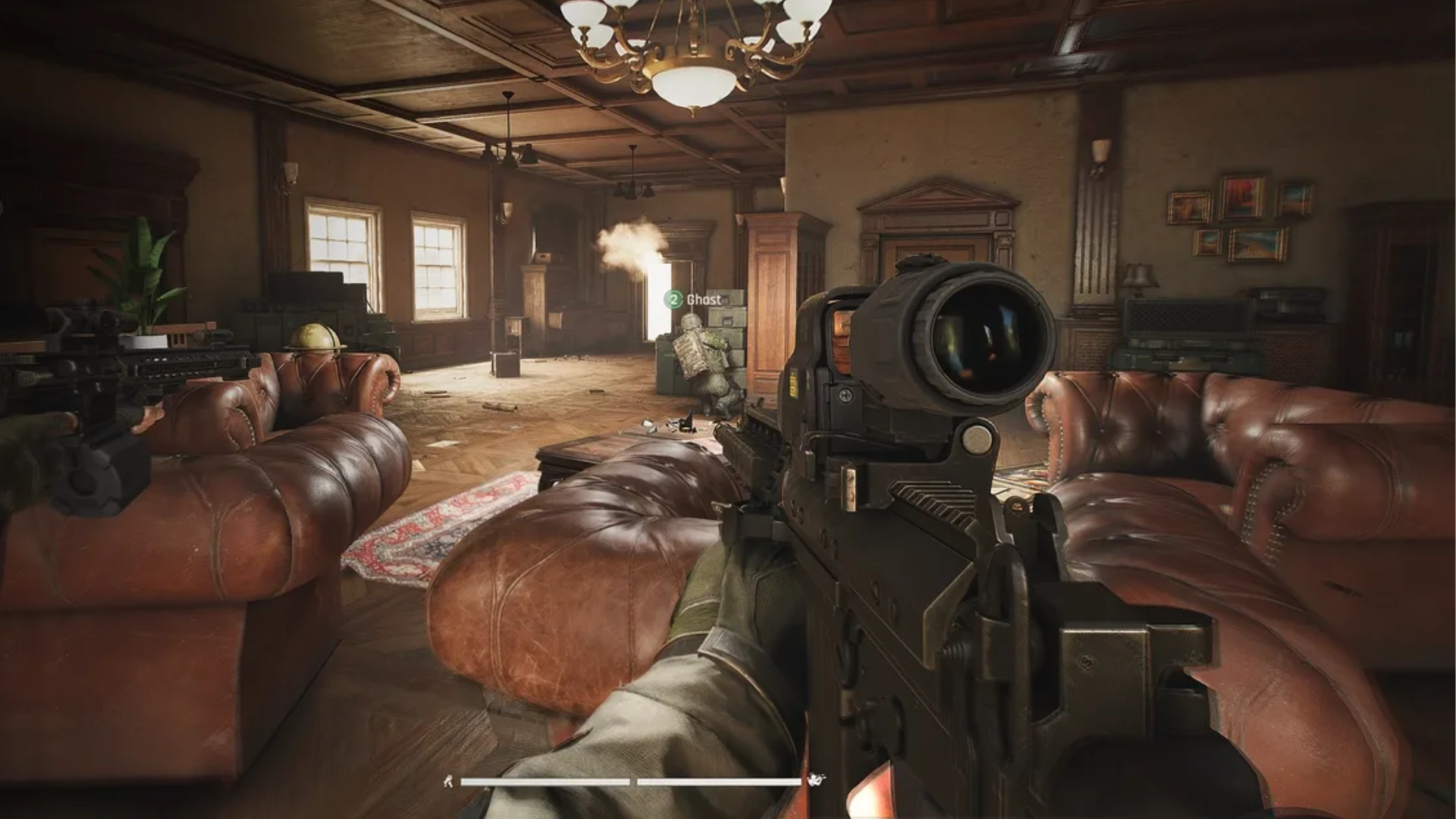 A character holding a gun in Arena Breakout Infinite
