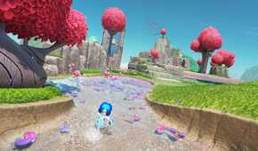 Astro on an alien planet in Astro Bot.