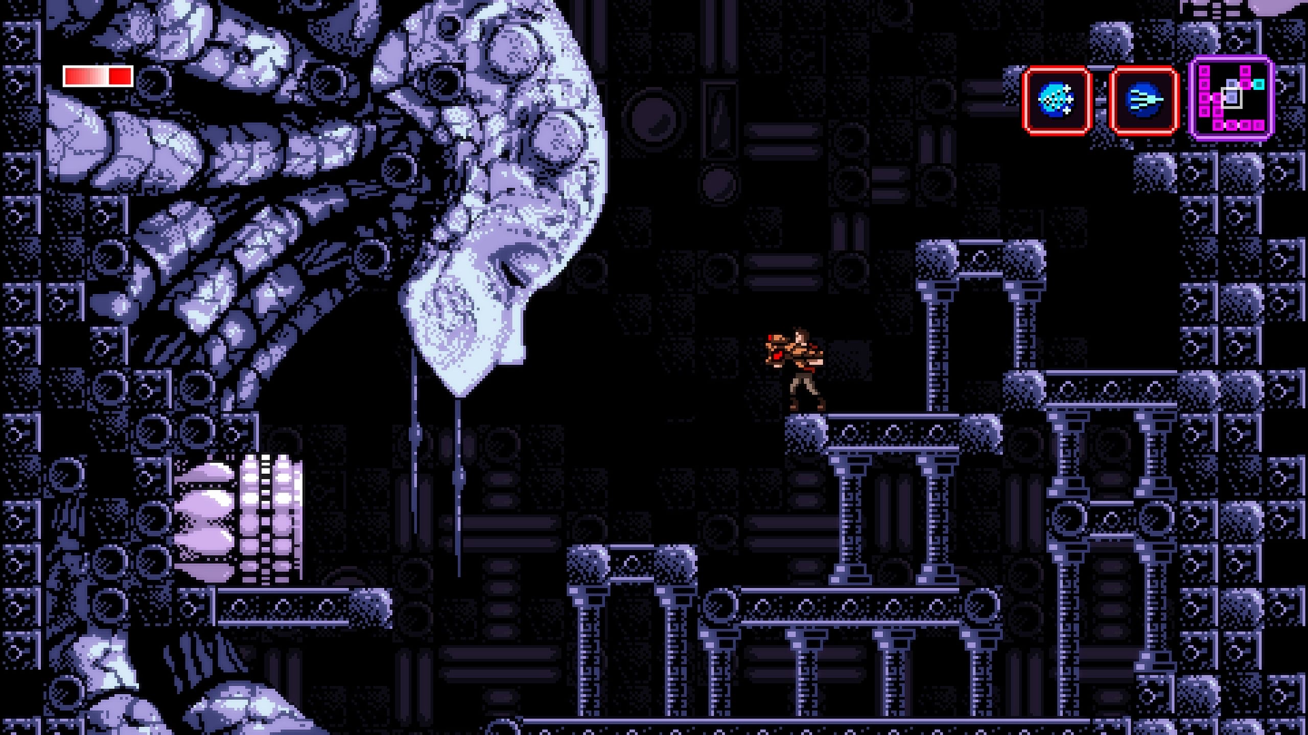 A screenshot from the game Axiom Verge.