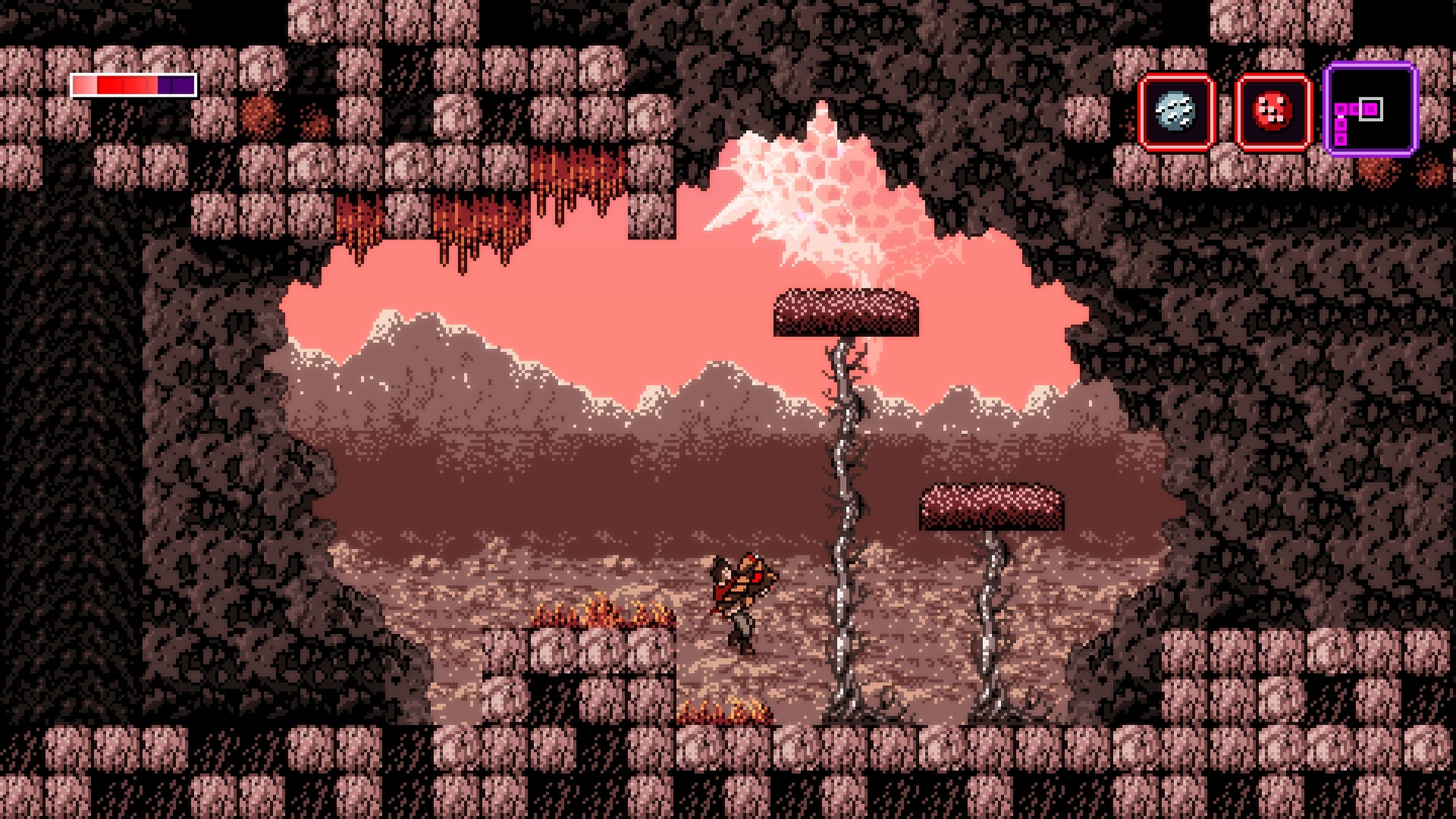 A screenshot from the game Axiom Verge.