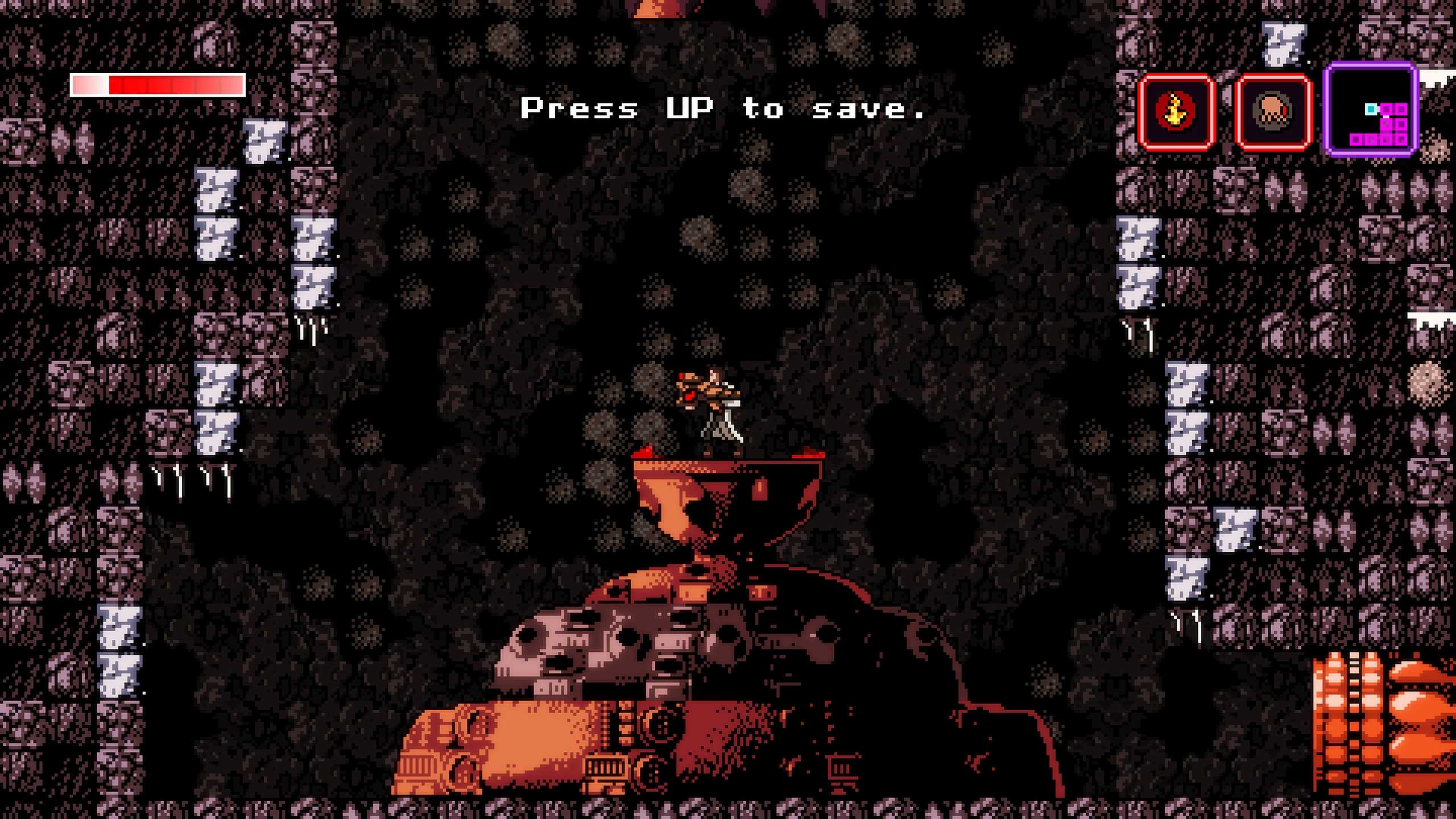 A screenshot from the game Axiom Verge.
