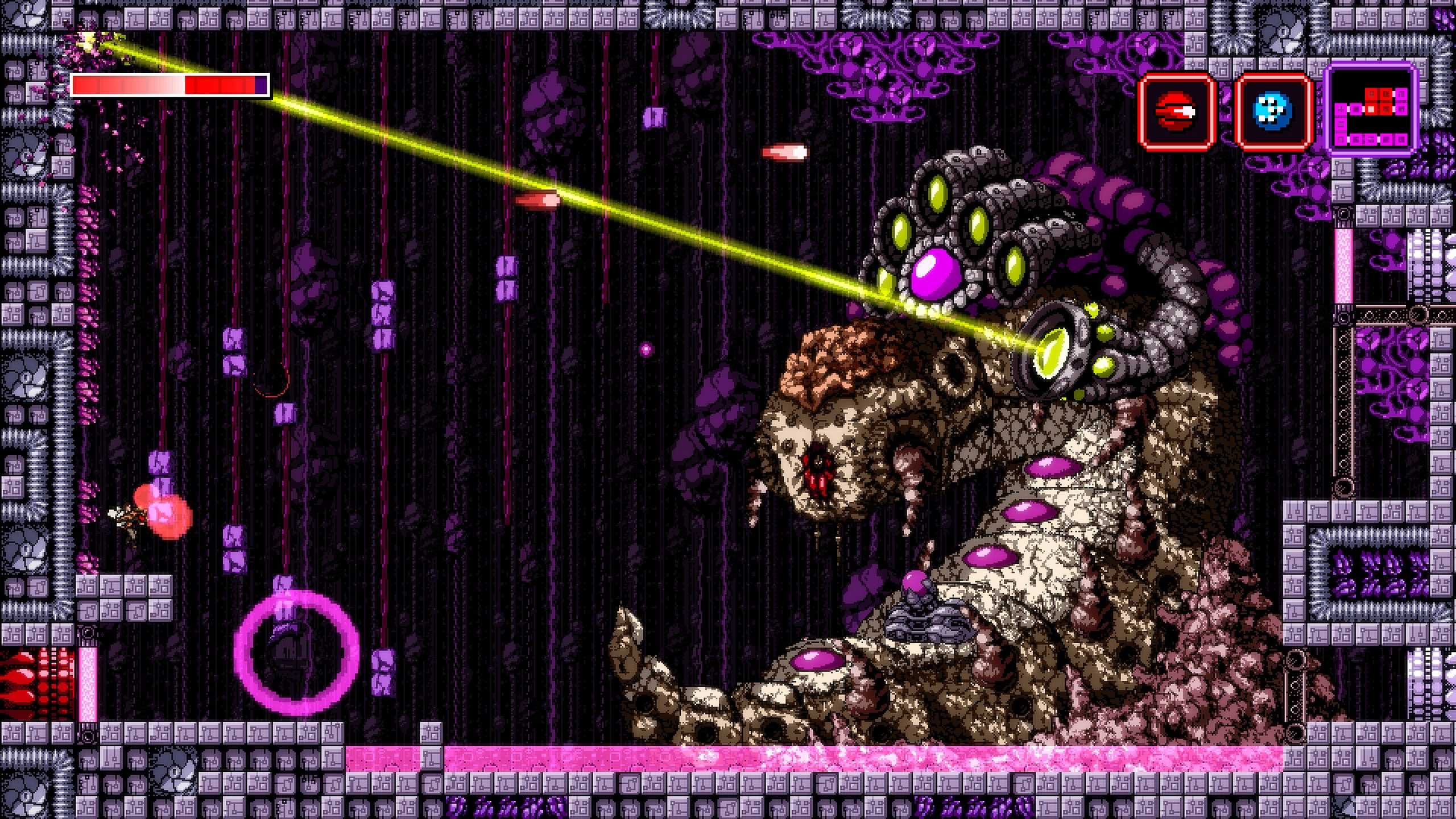 A screenshot from the game Axiom Verge.
