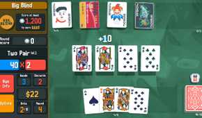 A screenshot from the game Balatro.