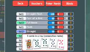 A screenshot from the game Balatro.