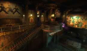 A dimly-lit area in Bioshock Remastered.
