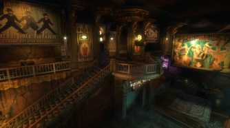 A dimly-lit area in Bioshock Remastered.