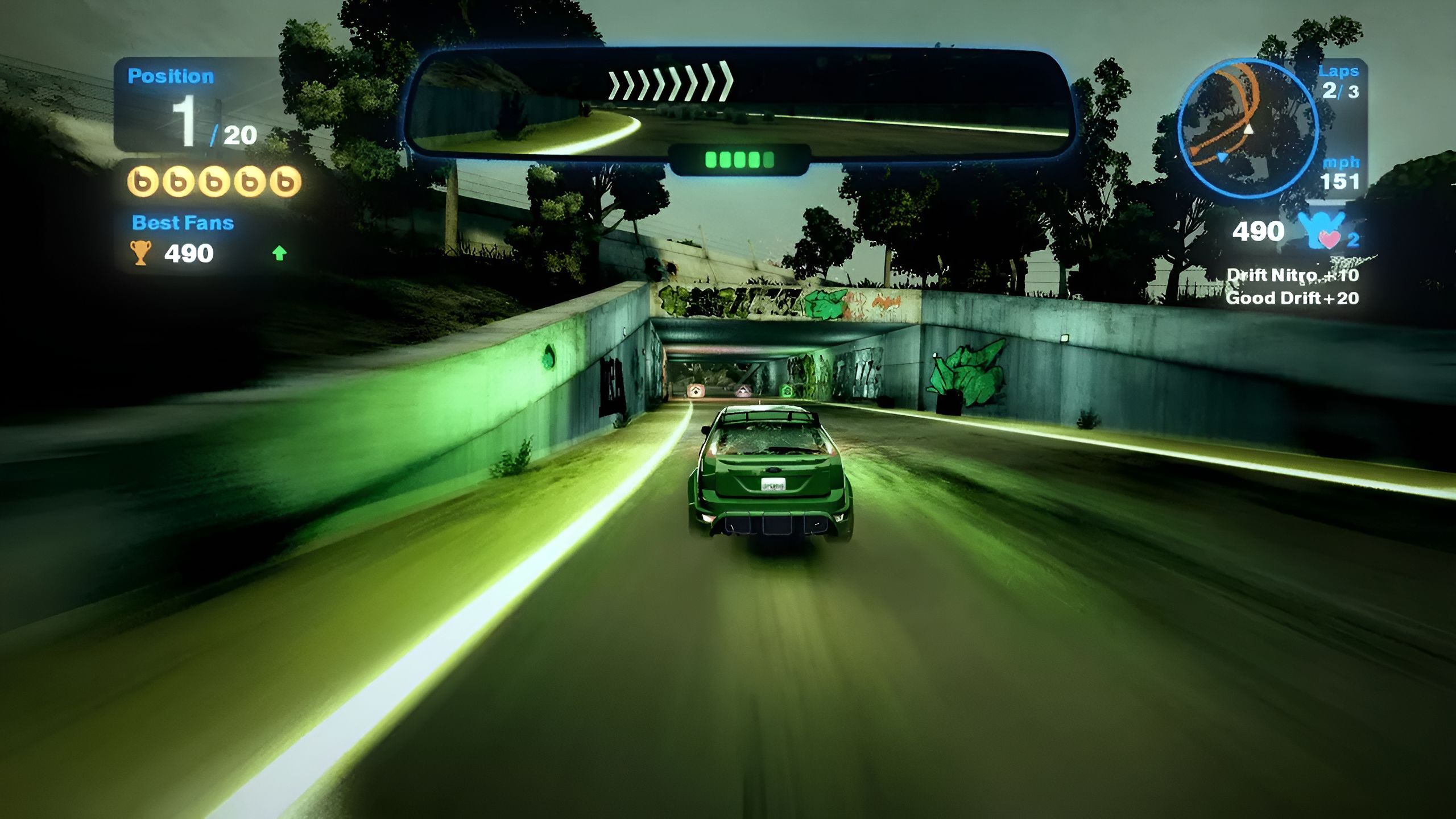 Screenshot from the game Blur.