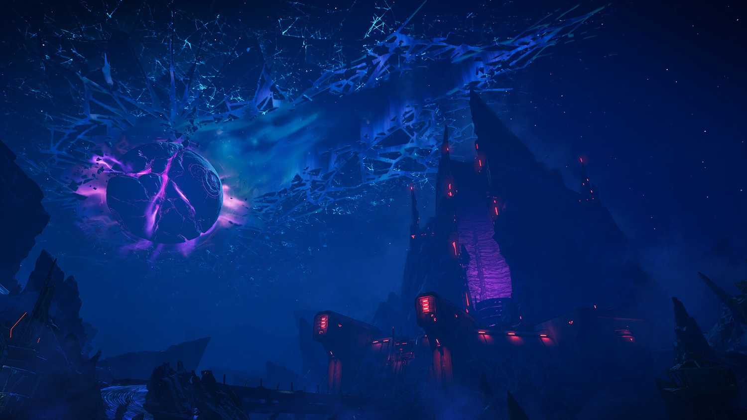 The sky tearing apart in Borderlands 4.