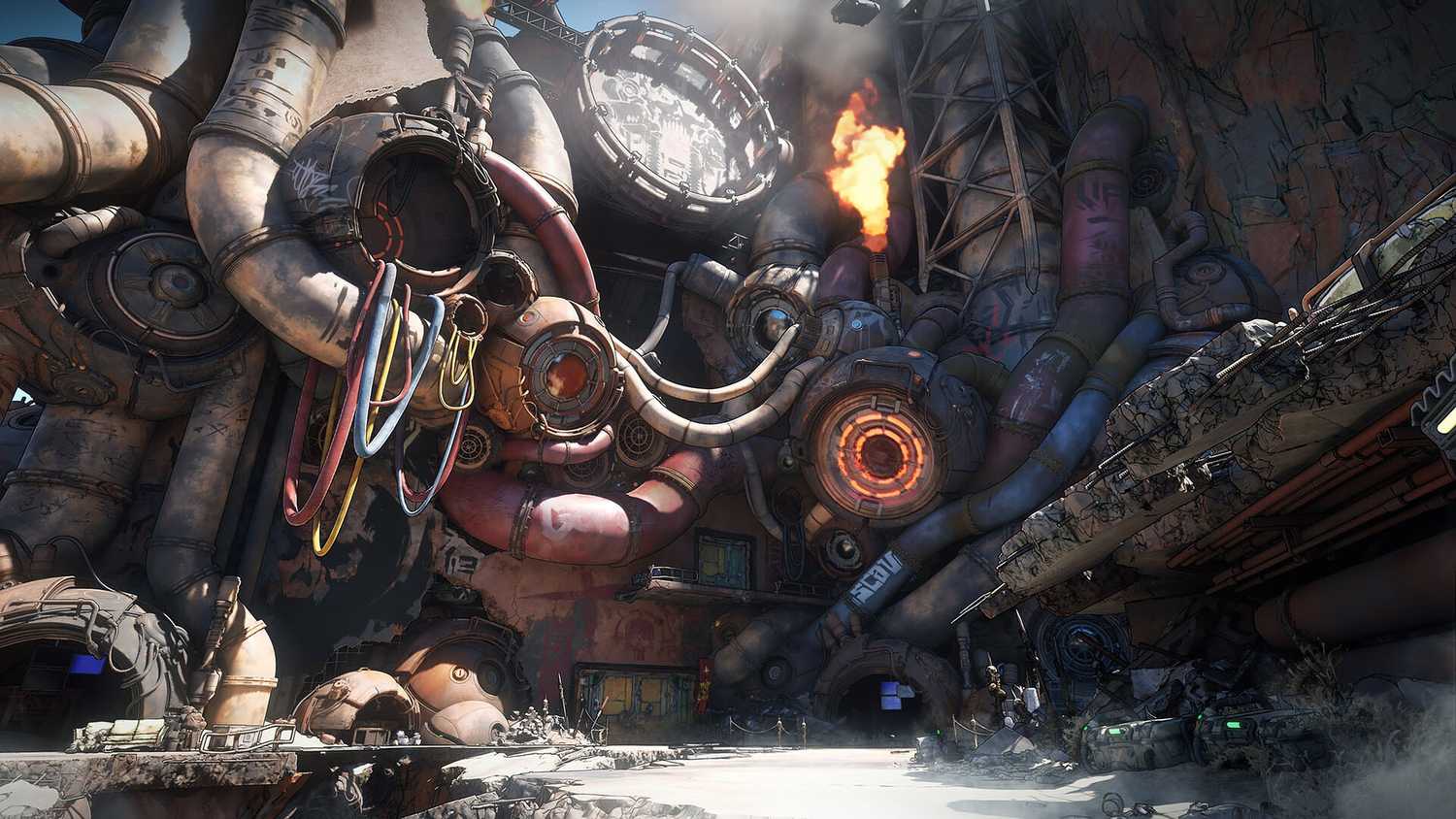 A screenshot from a building in Borderlands 4.