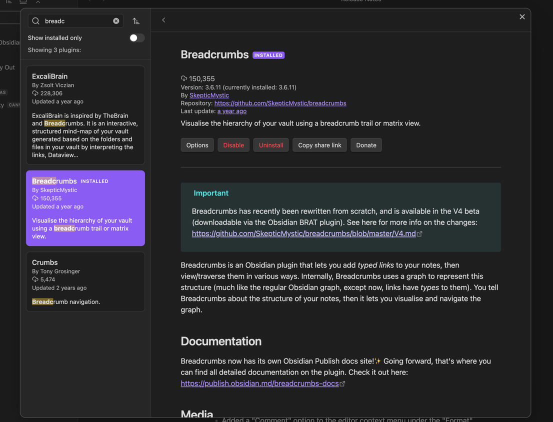 Breadcrumbs - installation