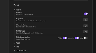 Breadcrumbs - matrix view