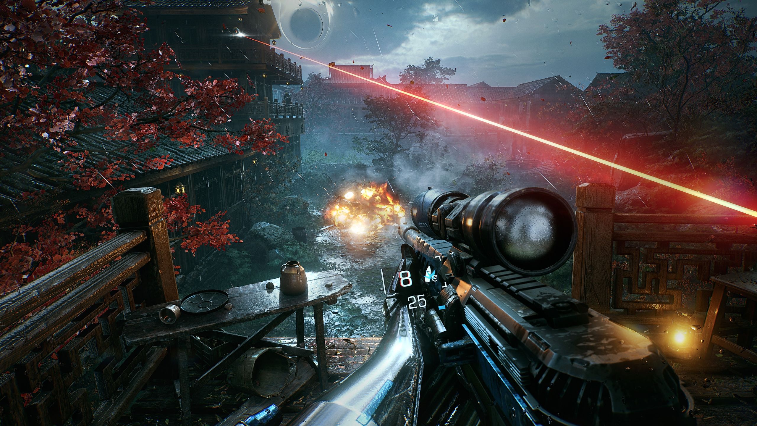 A screenshot from Bright Memory: Infinite.