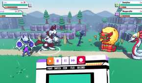 cassette beasts 2v2 battle screen