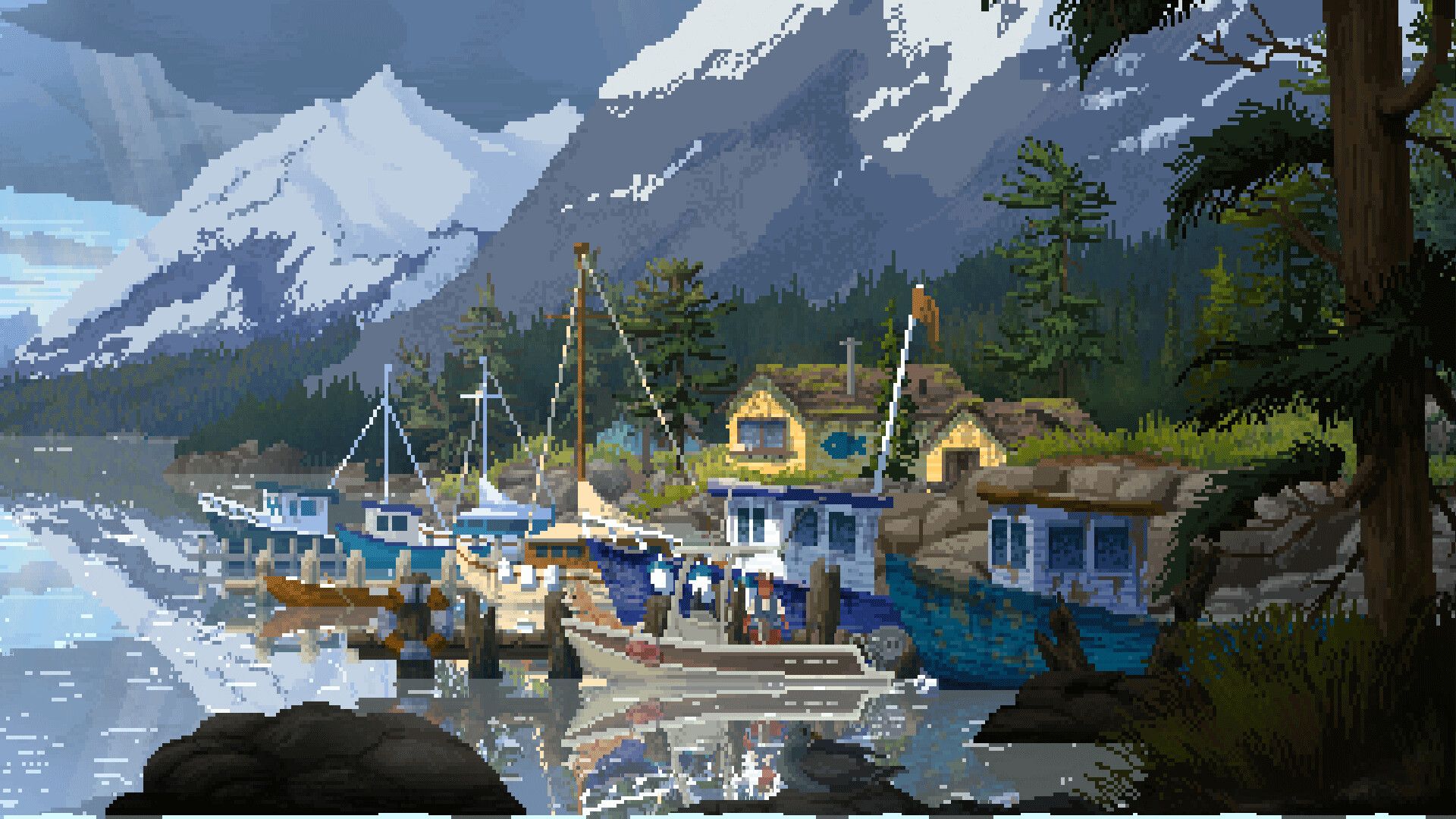 cast n chill dock filled with boats