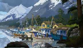 cast n chill dock filled with boats
