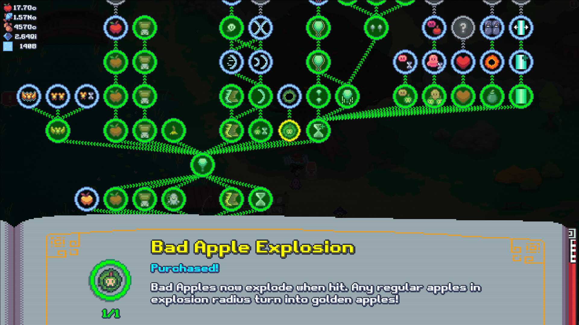 cauldron apple minigame skill tree