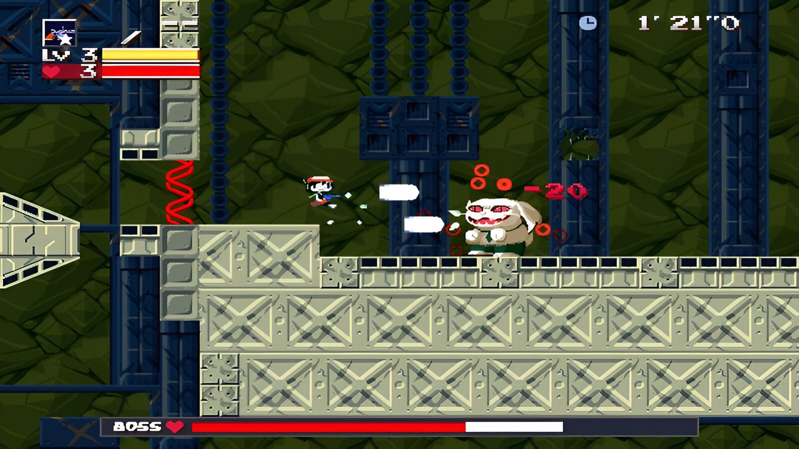 A screenshot from the game Cave Story.