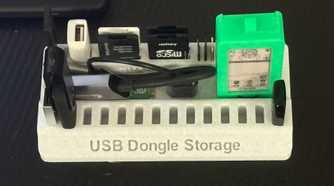 Closeup of USB organizer full