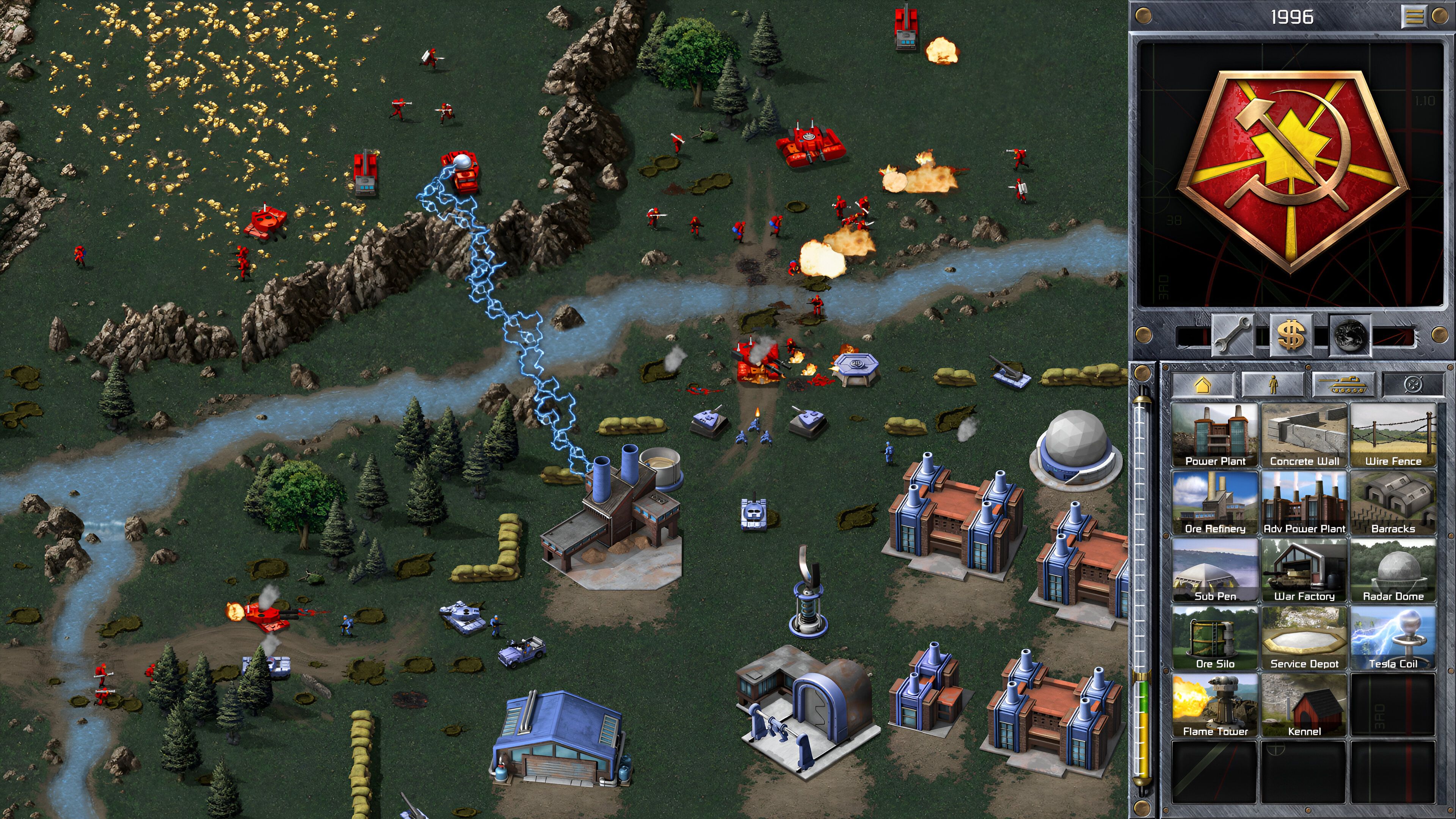 A screenshot from the remastered version of Command & Conquer.