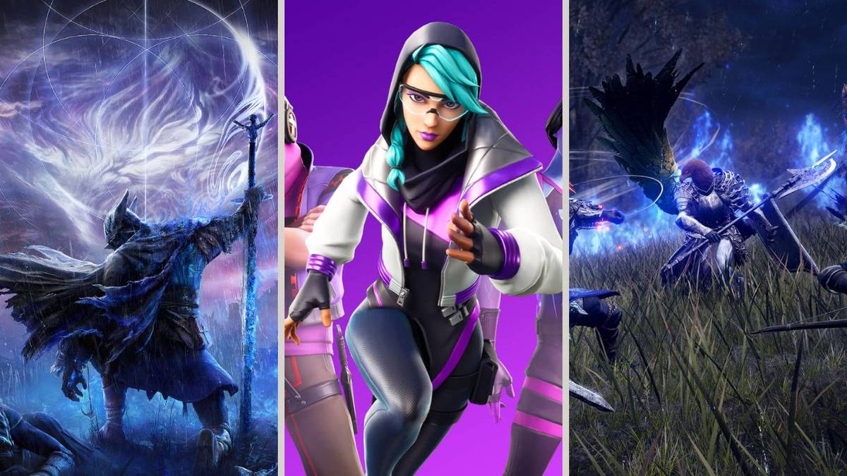A collage of images from Elden Ring Nightreign and Fortnite