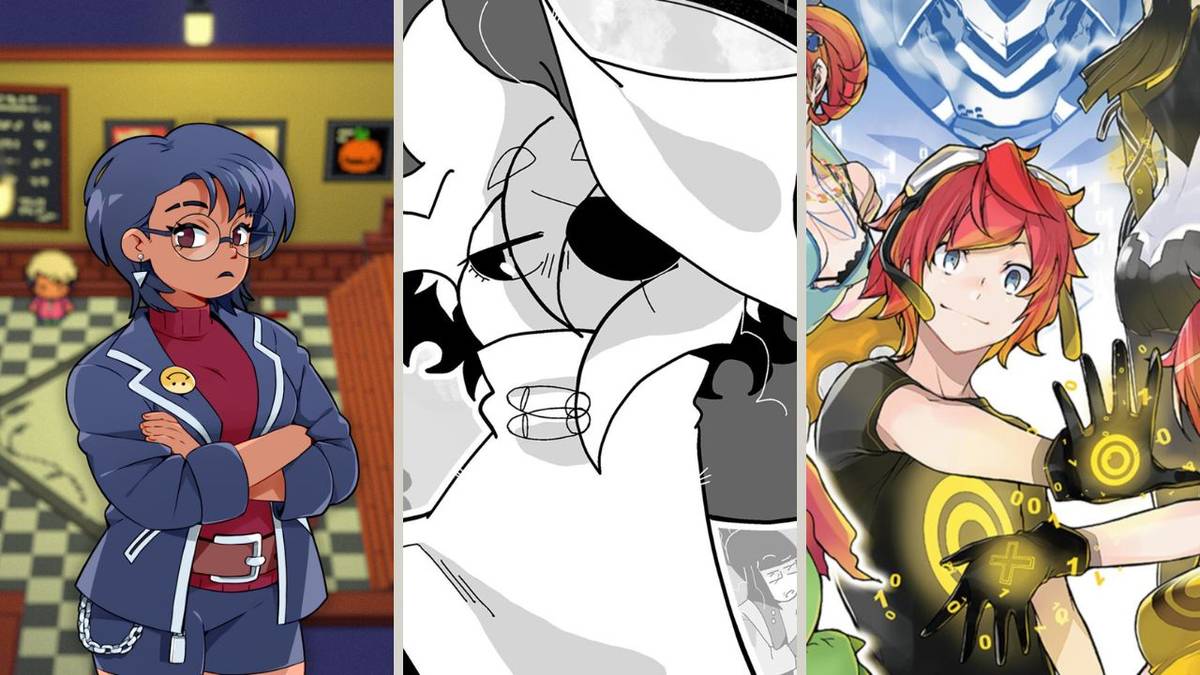 a collage of underrated JRPGs, featuring Cassette Beasts, In Stars and Time, and Digmon Story Cyber Slueth