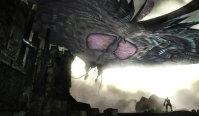 A massive flying monster in Demon's Souls