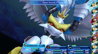 digimon story cyber sleuth imperialdramon attacking with omni sword
