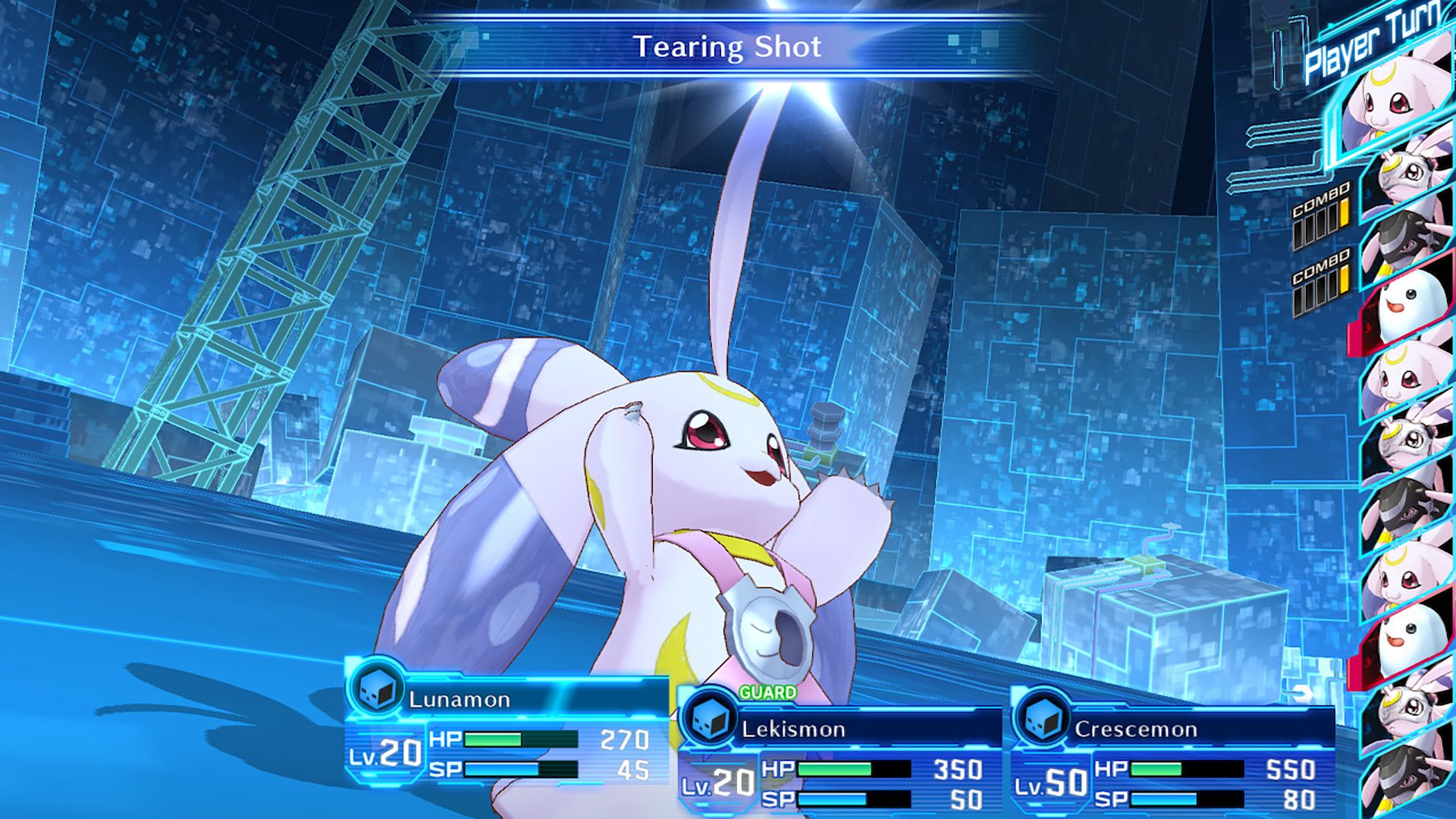 digimon story cyber sleuth lunamon attacking