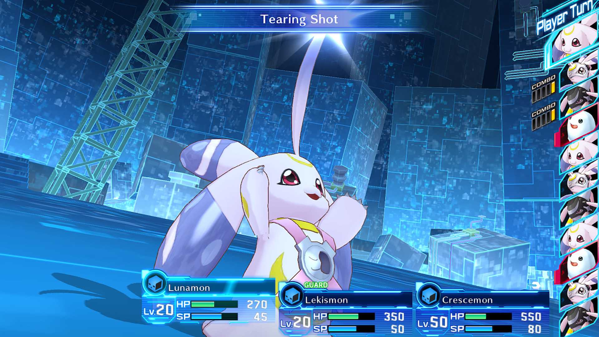digimon story cyber sleuth lunamon attacking