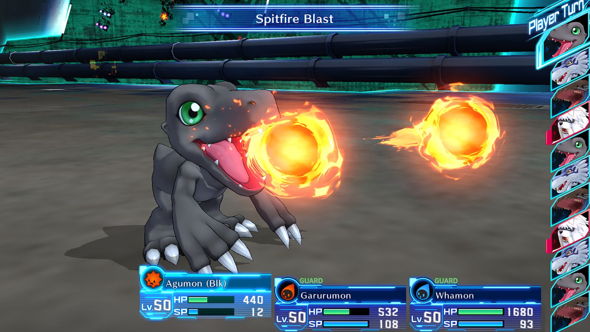 digimon story cyber sleuth spitfire blast attack