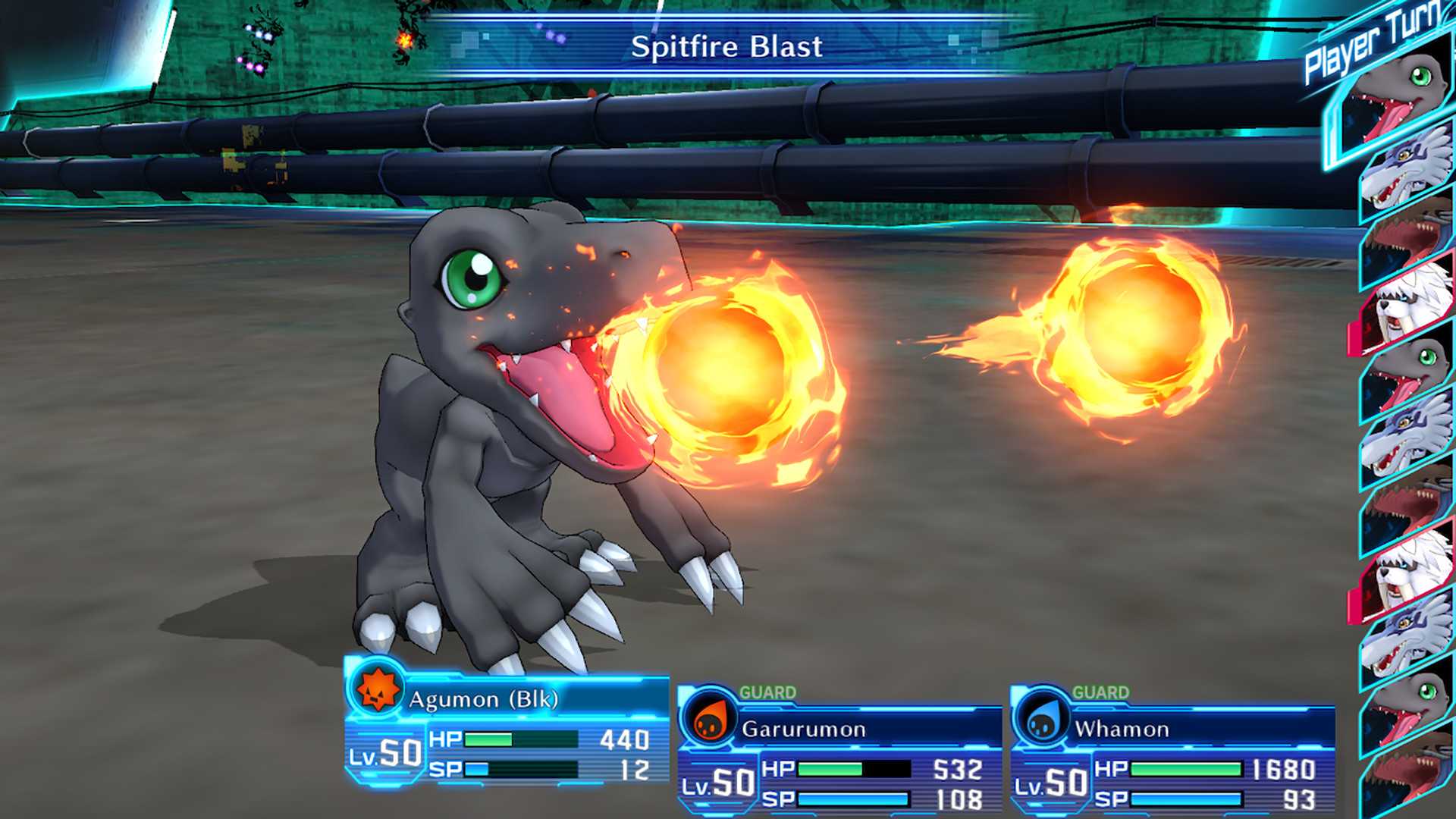 digimon story cyber sleuth spitfire blast attack