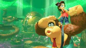 A screenshot from Donkey Kong Bananza Direct presentation