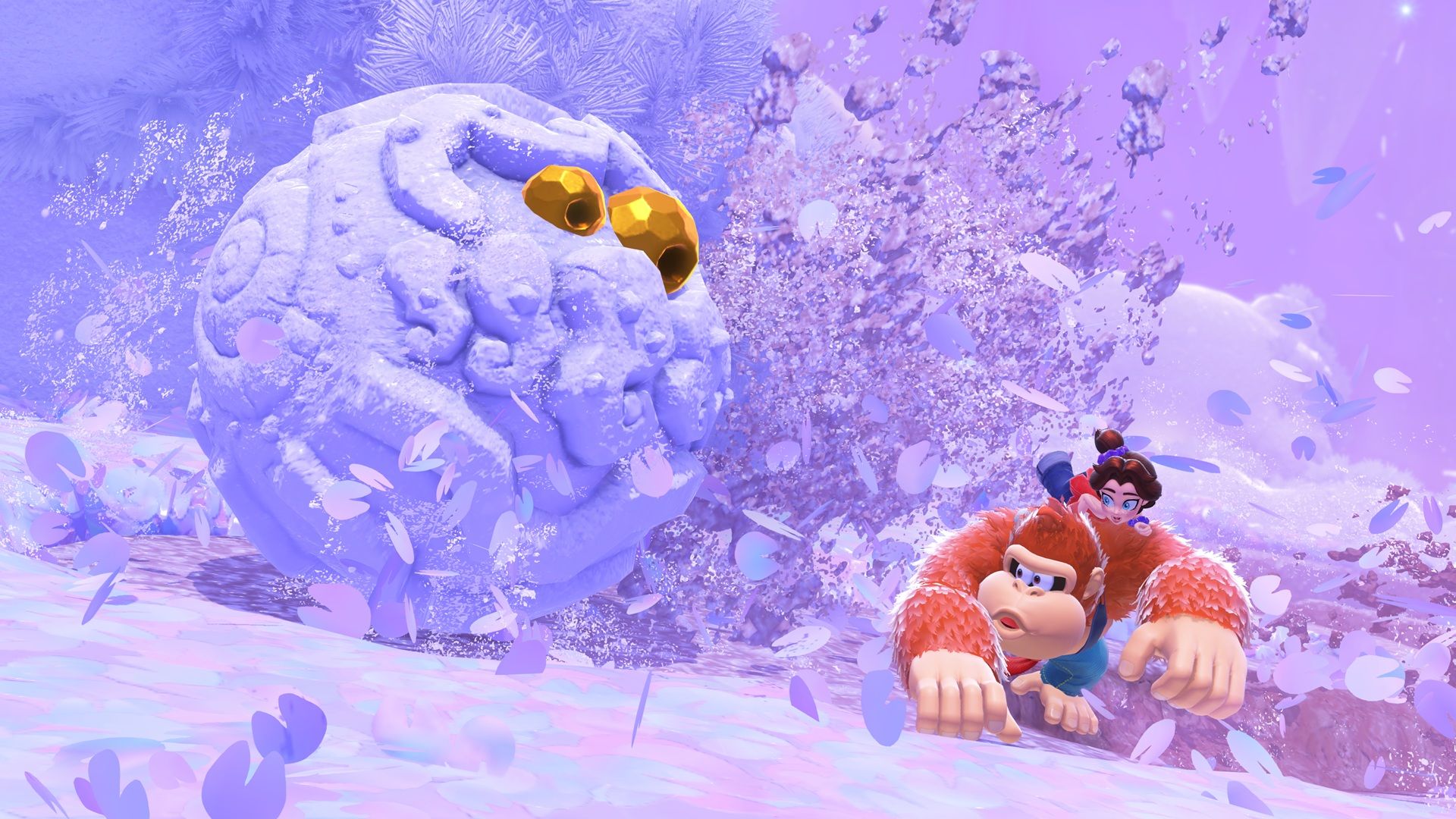 A screenshot of gameplay from Donkey Kong Bananza