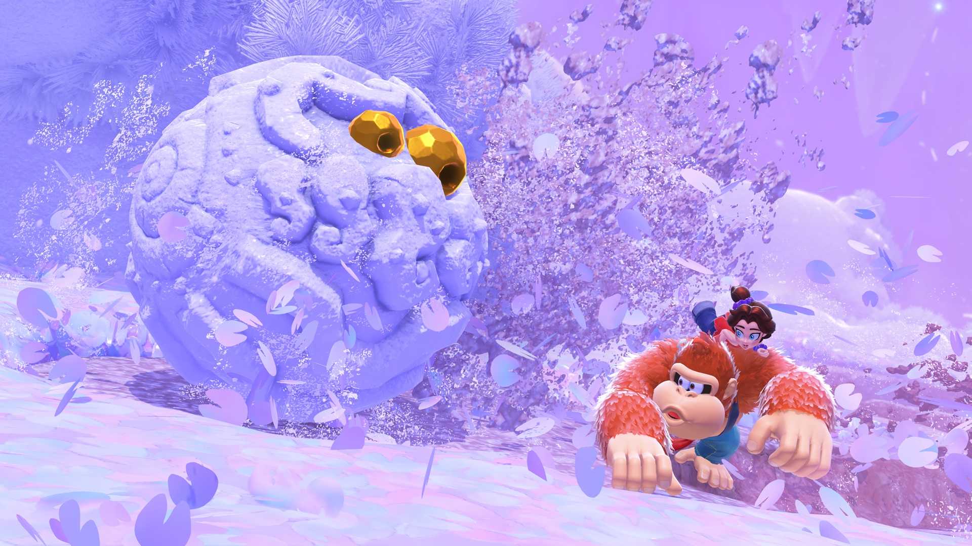 A screenshot of gameplay from Donkey Kong Bananza