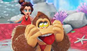 A screenshot of gameplay from Donkey Kong Bananza