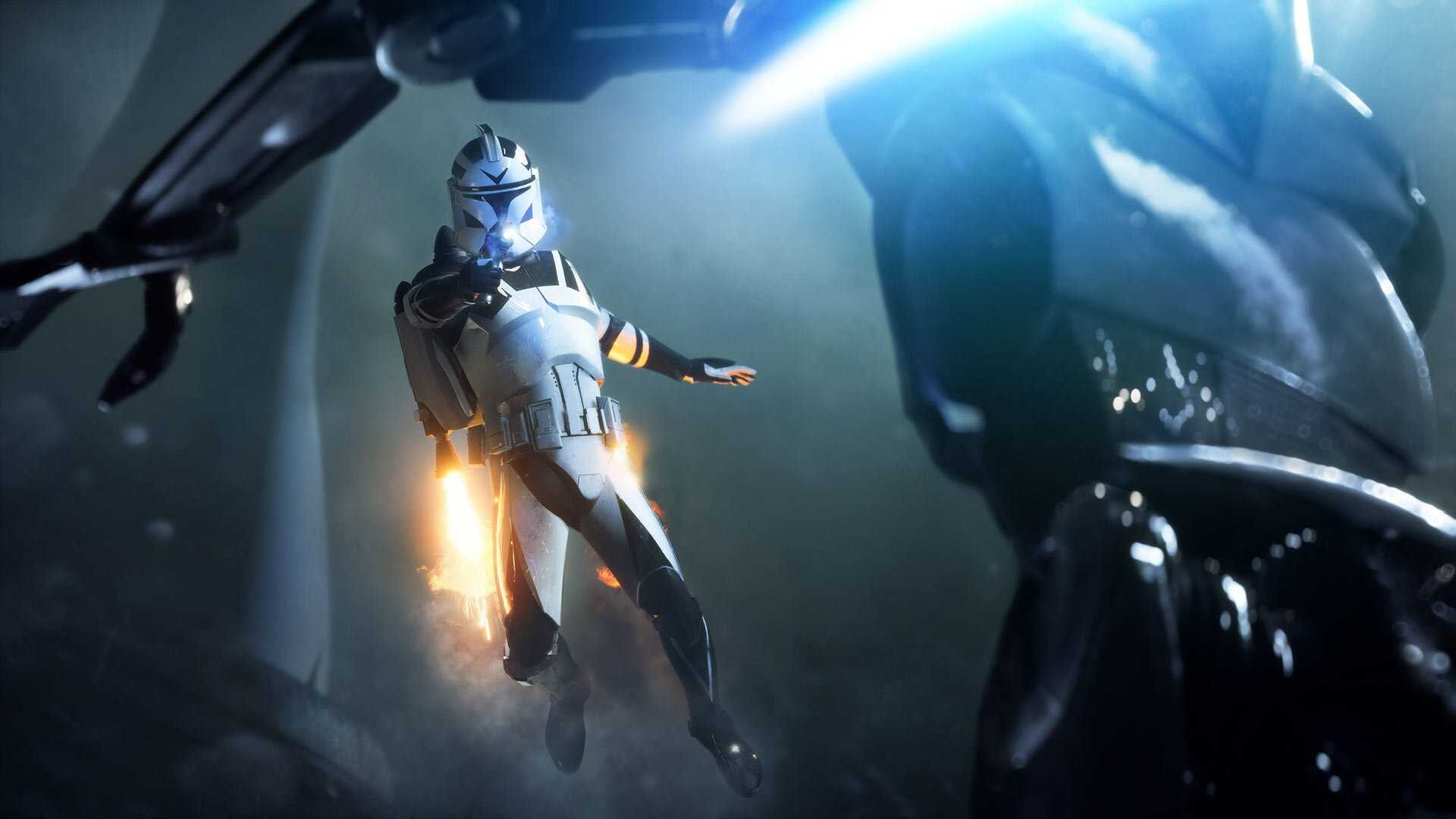 Storm trooper with a jetpack