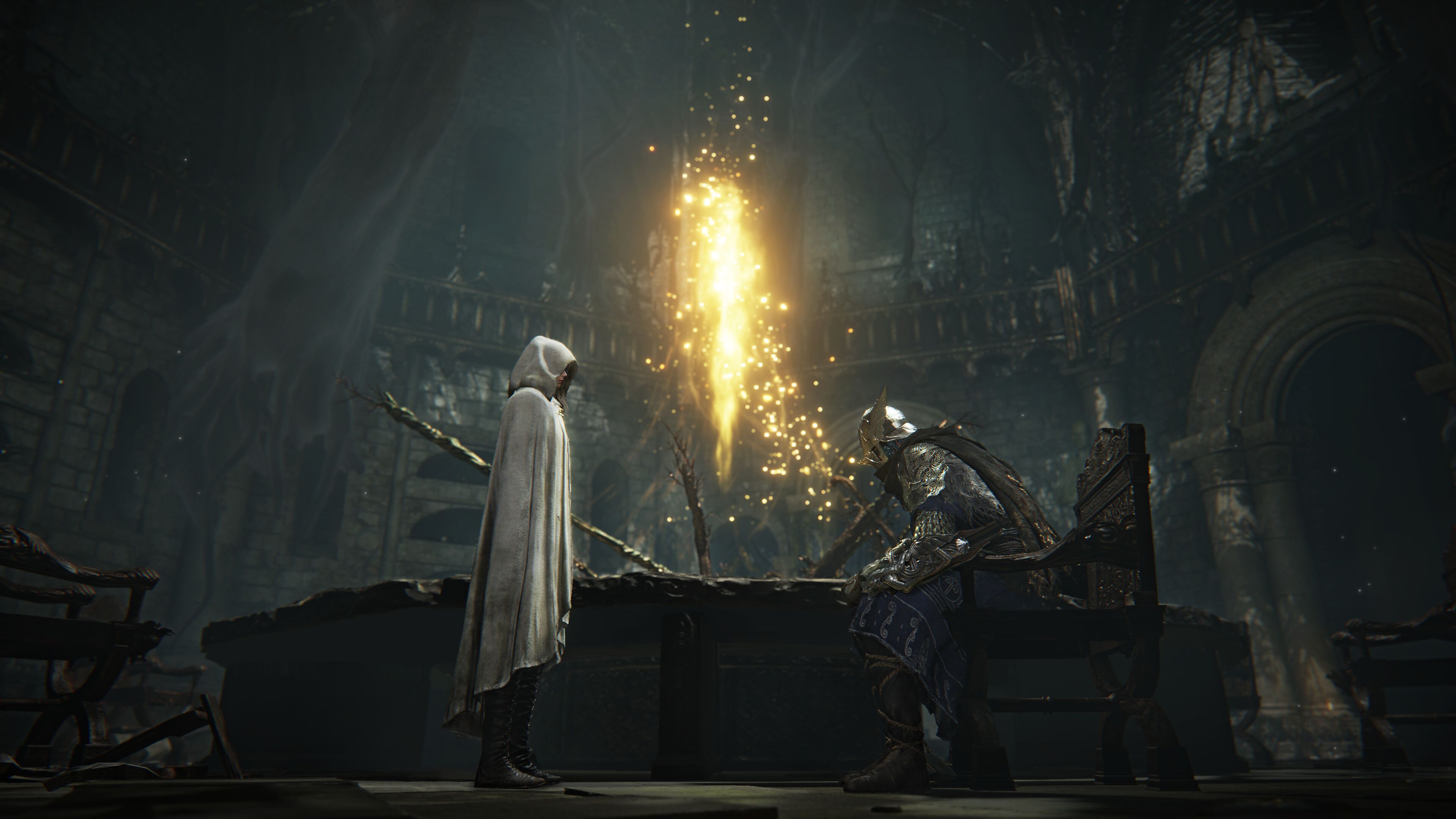 Two players next to the table of lost grace in Elden Ring Nightreign.