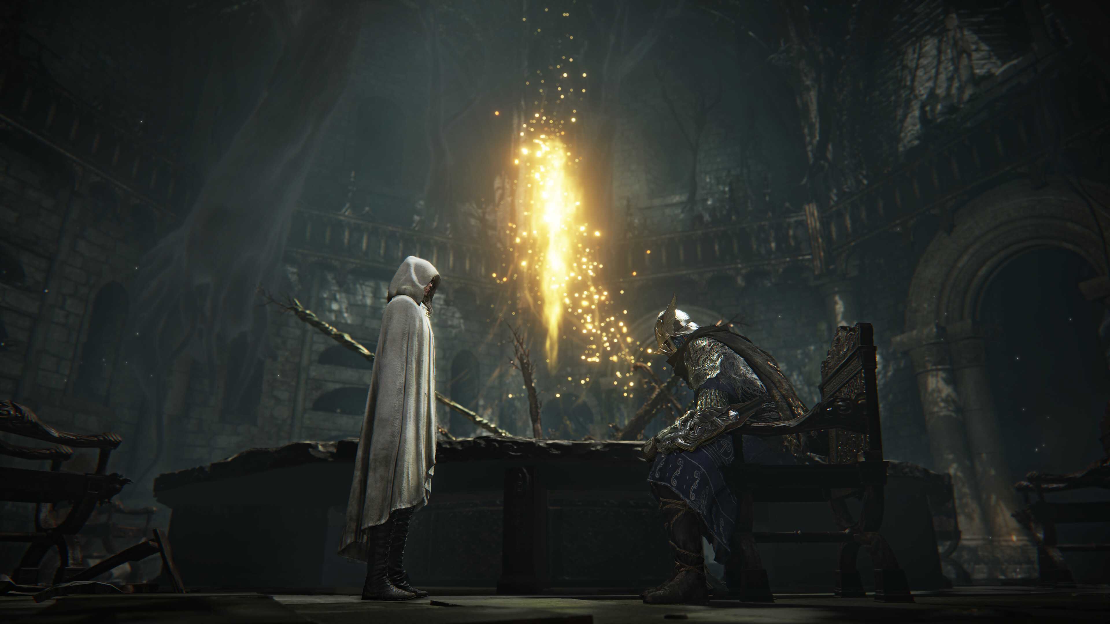 Two players next to the table of lost grace in Elden Ring Nightreign.