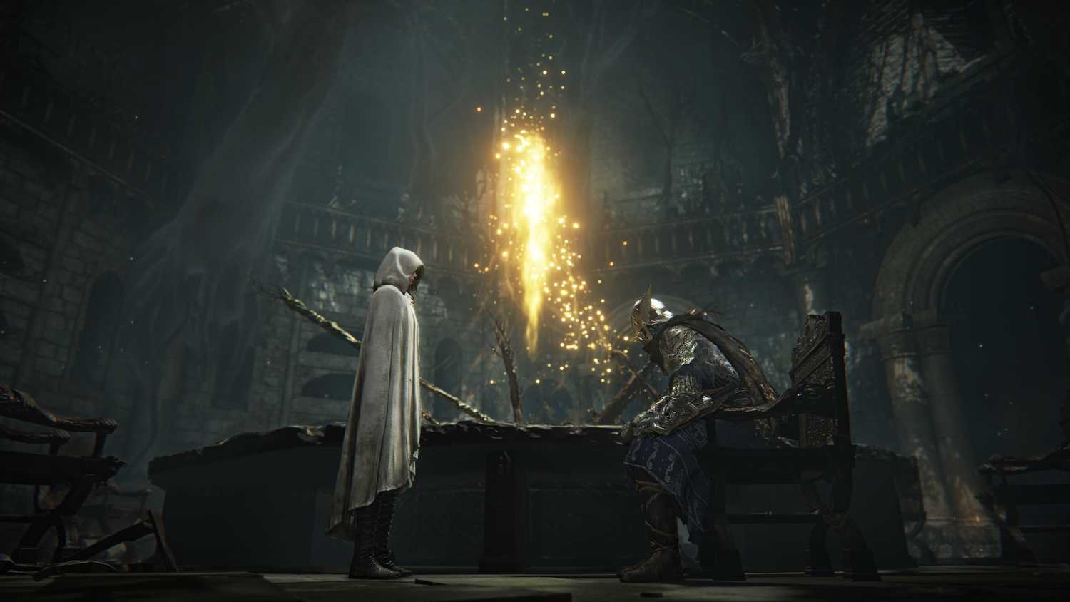 Two players next to the table of lost grace in Elden Ring Nightreign.
