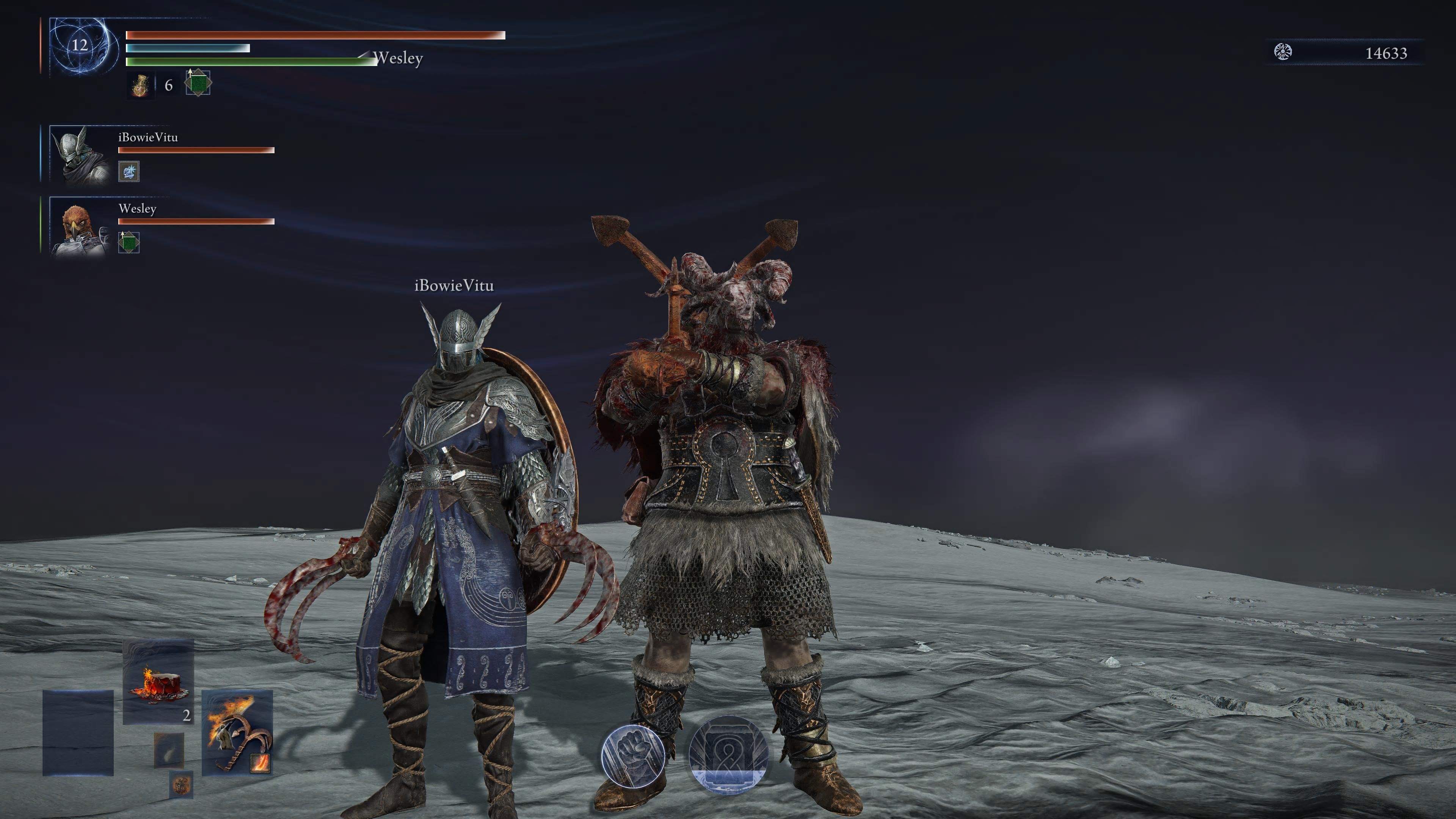 Elden ring nightreign two players posing together
