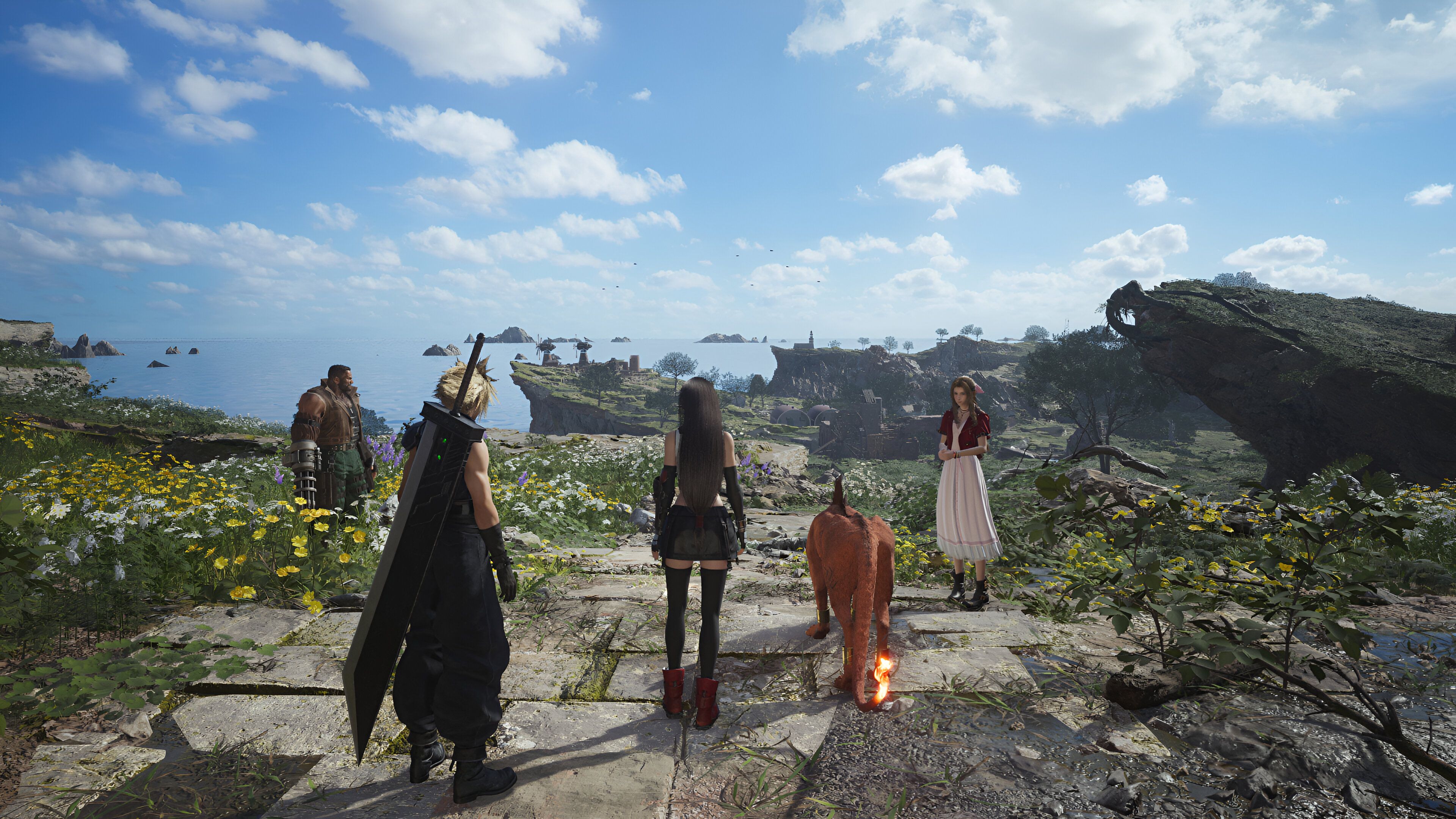 The main cast in Final Fantasy VII Rebirth.